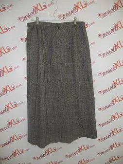 Nordstrom Size 16 Black & White Herringbone Wool Skirt wool skirt warm