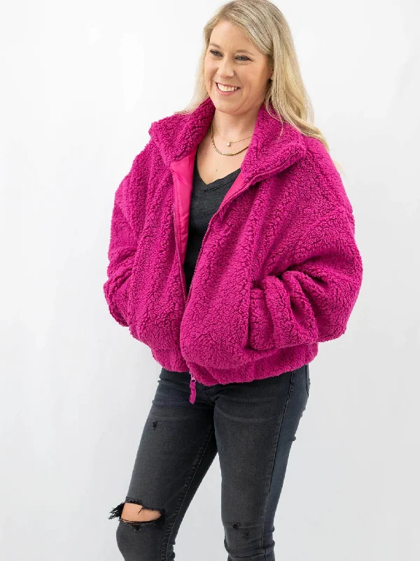 Sherpa Full Zip Jacket Zippered Jacket Buttoned Jacket Snapped Jacket