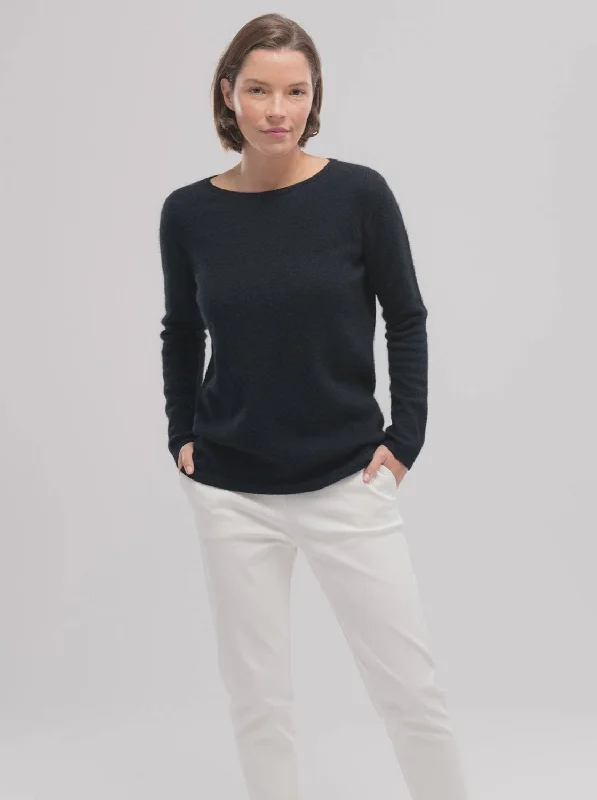Essence Sweater in Midnight Tailored Straight A-Line