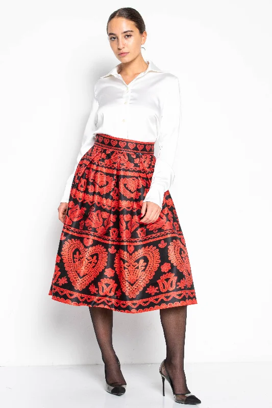 Carrye Kalotaszeg Írottas skirt corduroy skirt textured