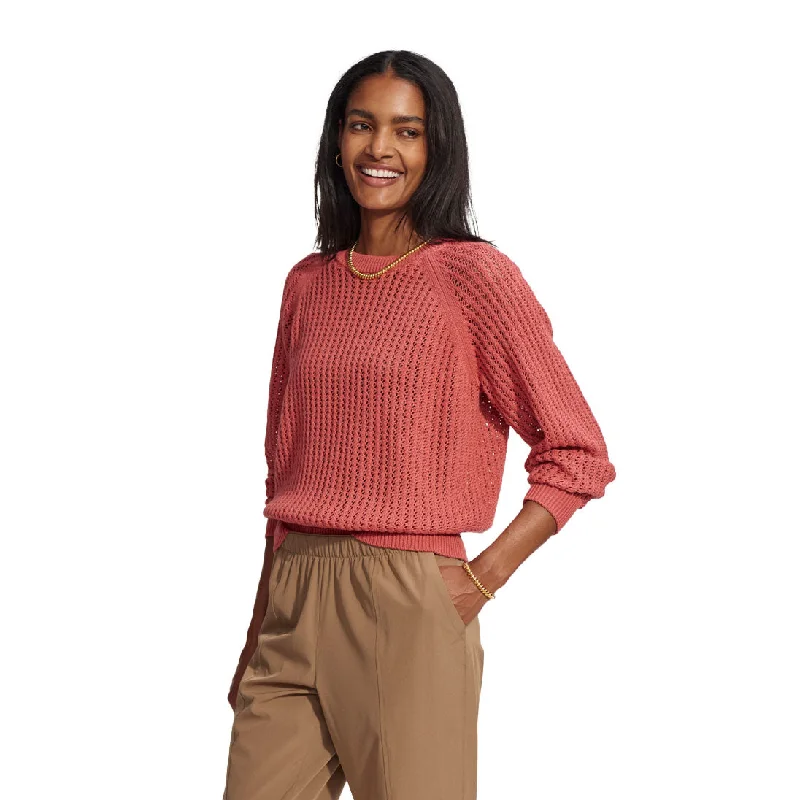 Varley Clay Knit Womens Sweater Seamless Knitted Crochet