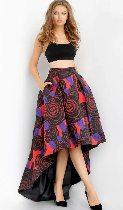 Jovani - High-Low A-Line Skirt M40911SC lace skirt romantic