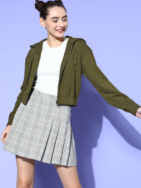 Berrylush Women Solid Olive Green Hood Collar Neck Acrylic Straight Hem Regular Sporty Jacket Tiered Jacket Buttoned Jacket Zippered Jacket Berrylush Women Solid Olive Green Hood Collar Neck Acrylic Straight Hem Regular Sporty Jacket Tiered Jacket Buttoned Jacket Zippered Jacket