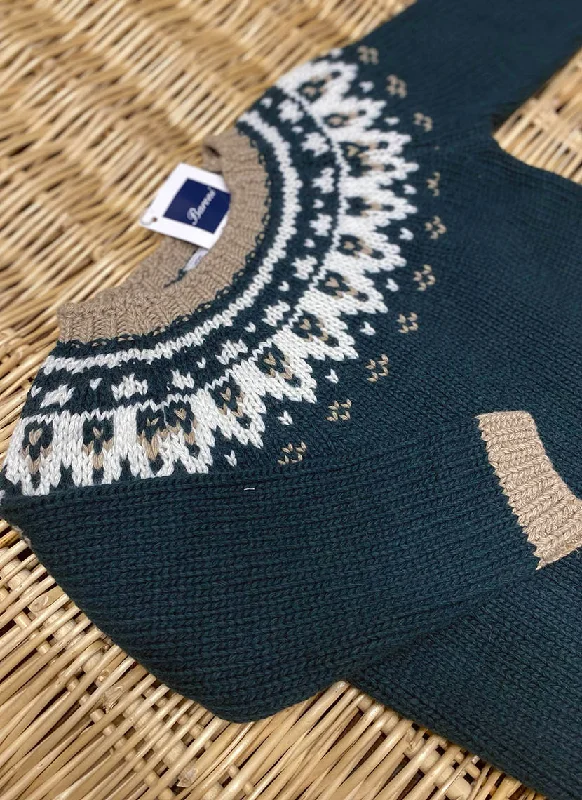 Jacquard Wool Sweater Open Front Closed Front Wrap Front