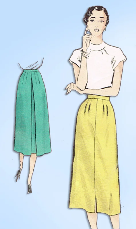 1950s Vintage Butterick Sewing Pattern 5450 Quick & Easy Misses Skirt Size 24 W cashmere skirt plush 1950s Vintage Butterick Sewing Pattern 5450 Quick & Easy Misses Skirt Size 24 W cashmere skirt plush