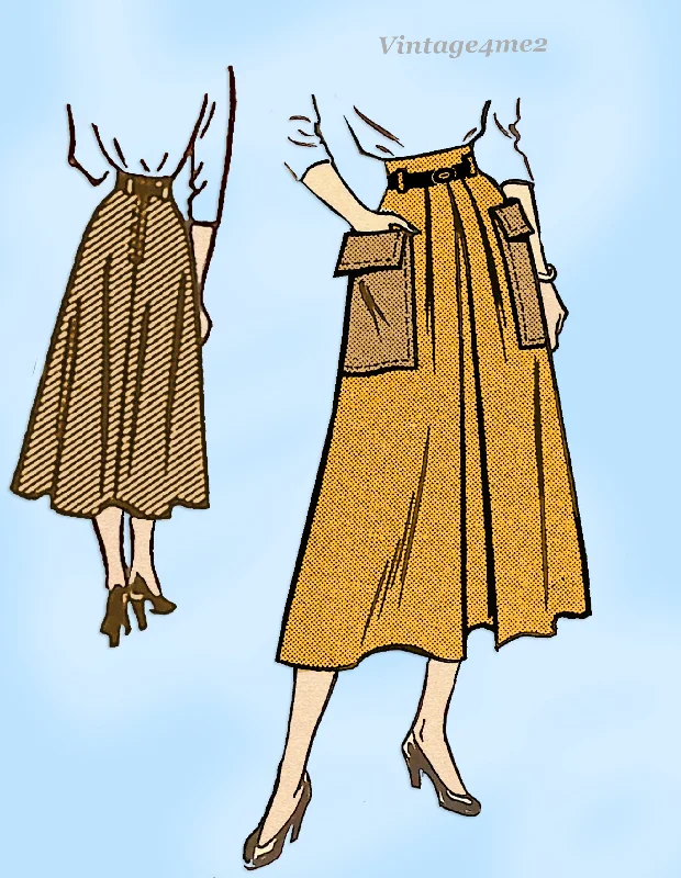 1950s Martin Mail Order Pattern 9347 Misses' Skirt Pattern Big Shaped Pockets linen skirt light 1950s Martin Mail Order Pattern 9347 Misses' Skirt Pattern Big Shaped Pockets linen skirt light