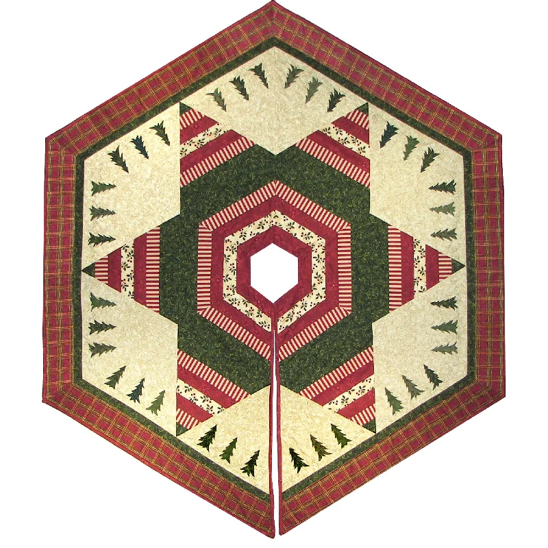 Evergreen Star Tree Skirt Quilt Pattern ME-207w  - Wholesale Product elastic waist skirt