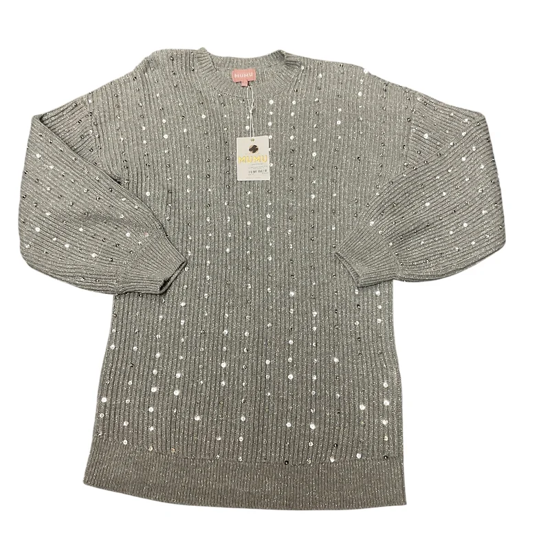 Dress Sweater By Show Me Your Mumu In Grey, Size:S Slim Fit Regular Fit Oversized