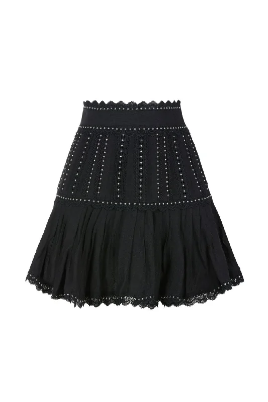 Leonore Skirt Black wool skirt sturdy