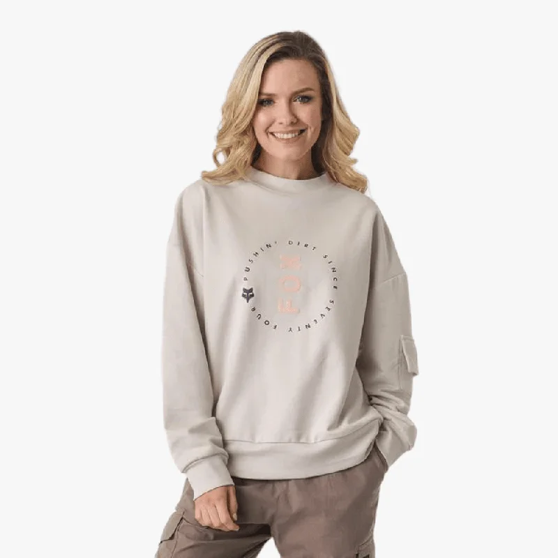 Fox Womens Clean Up Basic Sweater Vintage White Cashmere Blend Cotton Blend Poly Blend