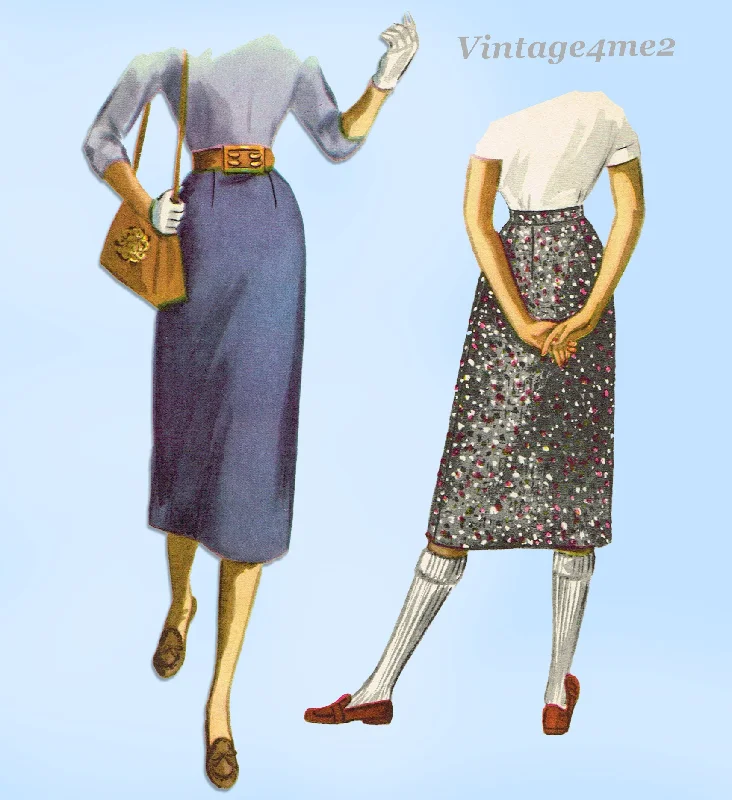 1950s Vintage McCalls Sewing Pattern 3369 Misses Easy Skirt Size 26 Waist velvet skirt rich 1950s Vintage McCalls Sewing Pattern 3369 Misses Easy Skirt Size 26 Waist velvet skirt rich