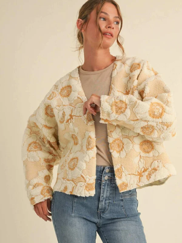 Floral Cropped Jacket Denim Jacket Leather Jacket Suede Jacket