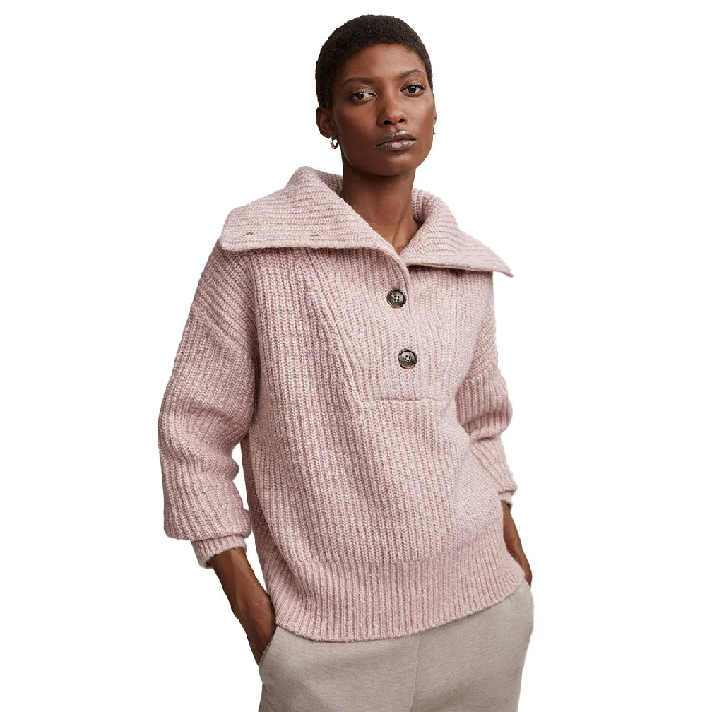 Varley Peverel Button Placket Knit Womens Sweater Cashmere Blend Cotton Blend Poly Blend Varley Peverel Button Placket Knit Womens Sweater Cashmere Blend Cotton Blend Poly Blend