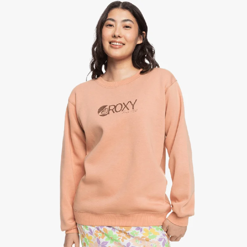 Roxy Womens Surf Stoked Brushed B Sweater Cafe Creme Chenille Blend Fleece Blend Nylon Blend