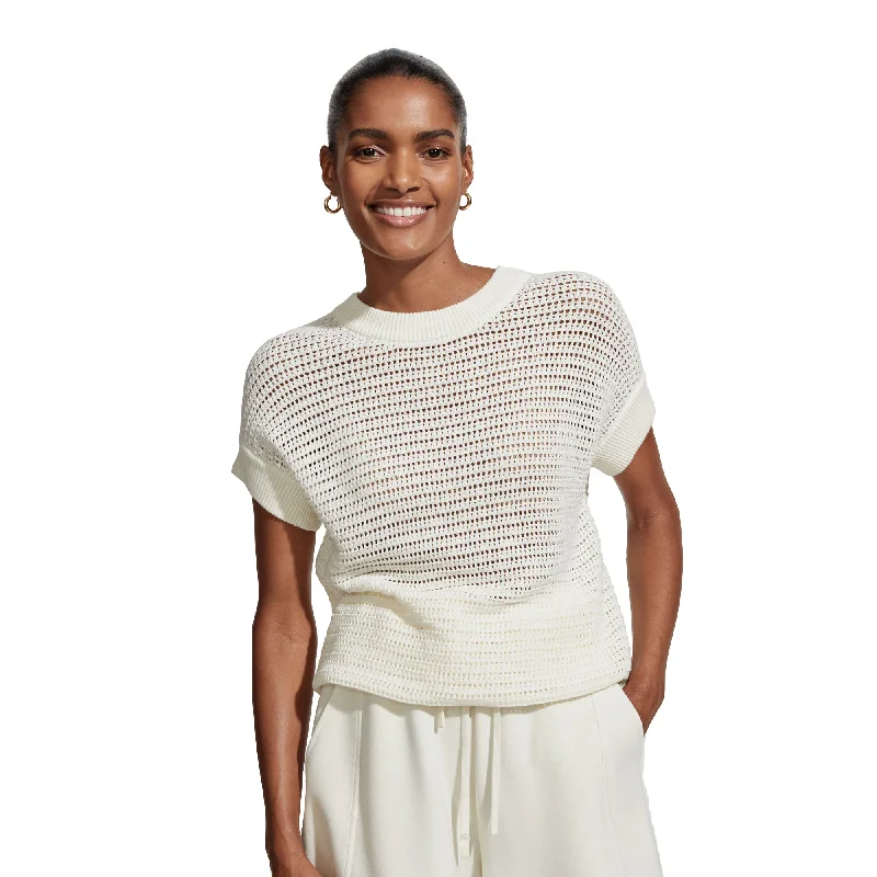 Varley Corvallis Knit Womens Sweater Shirt Tailored Straight A-Line