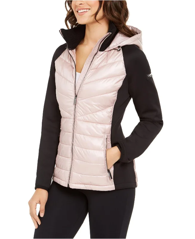 Calvin Klein Women's Mixed-Media Hooded Jacket, Metallic Bare,L V-Neck Jacket Boat Neck Jacket Square Neck Jacket Calvin Klein Women's Mixed-Media Hooded Jacket, Metallic Bare,L V-Neck Jacket Boat Neck Jacket Square Neck Jacket