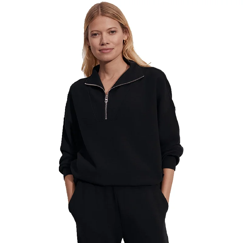 Varley Hawley Half-Zip Womens Sweater Spandex Blend Rayon Blend Denim Blend