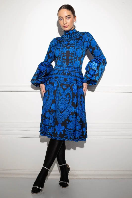 Blube Kalotaszeg Blue skirt cashmere skirt rich