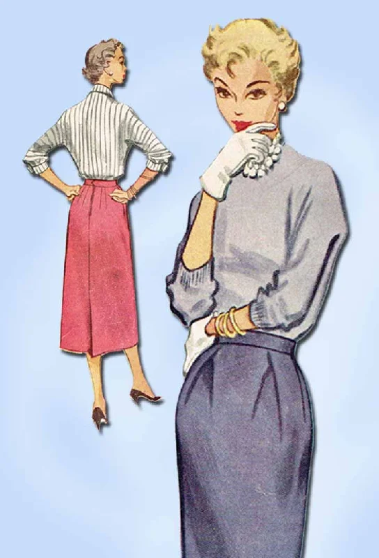 1950s Vintage McCalls Sewing Pattern 9516 Easy Misses One Piece Skirt Size 24 W leather skirt sleek 1950s Vintage McCalls Sewing Pattern 9516 Easy Misses One Piece Skirt Size 24 W leather skirt sleek