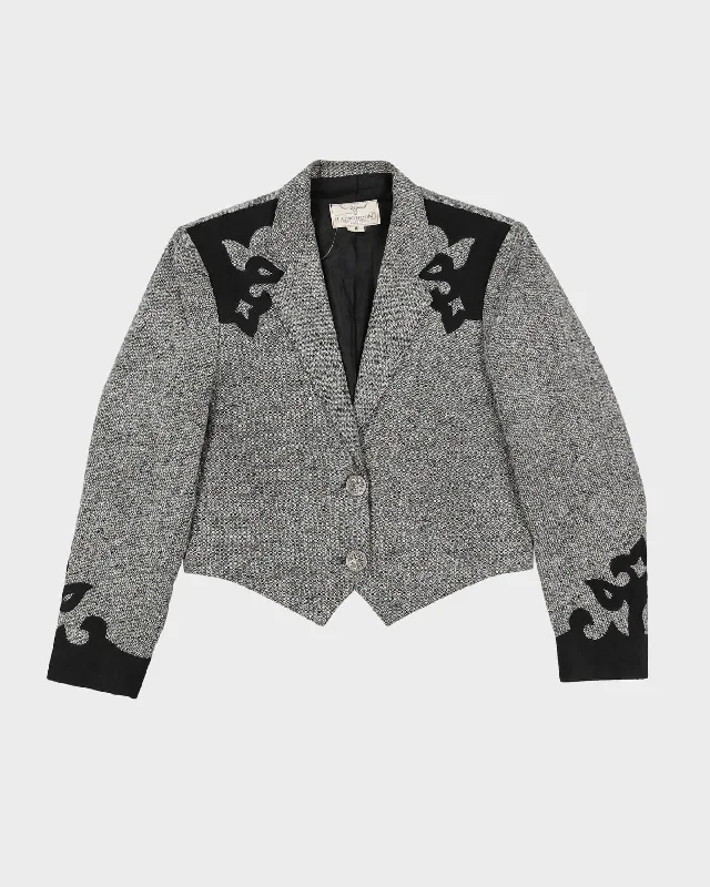 Longhorn 1990s Western Style Cropped Jacket - M Front Pockets Side Pockets Patch Pockets Longhorn 1990s Western Style Cropped Jacket - M Front Pockets Side Pockets Patch Pockets