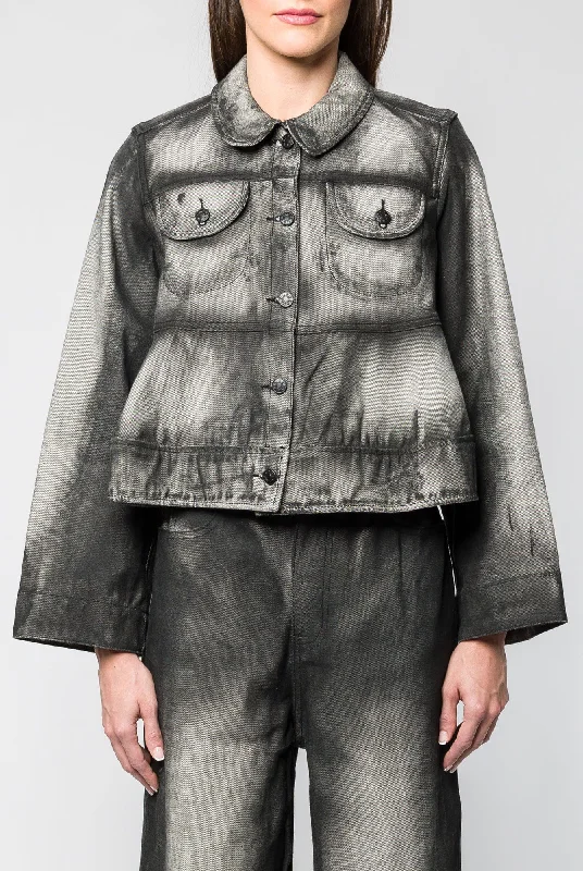 Melitta Baumeister Cropped Denim Painted Jacket Striped Jacket Polka Dot Jacket Floral Jacket Melitta Baumeister Cropped Denim Painted Jacket Striped Jacket Polka Dot Jacket Floral Jacket