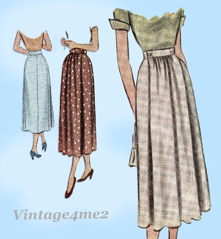 1950s Vintage McCall Sewing Pattern 7958 Misses Maternity Skirt Sz 28 Waist velvet skirt glossy 1950s Vintage McCall Sewing Pattern 7958 Misses Maternity Skirt Sz 28 Waist velvet skirt glossy