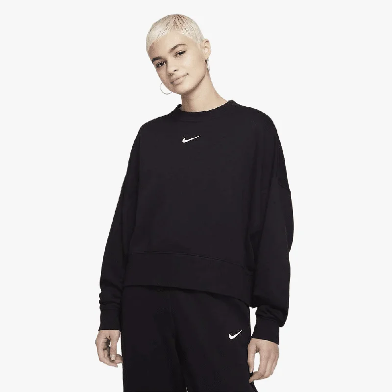 Nike Womens Nsw Essential Os Crew Sweater Black Faux Fur Fabric Real Fur Fabric Shearling Fabric Nike Womens Nsw Essential Os Crew Sweater Black Faux Fur Fabric Real Fur Fabric Shearling Fabric