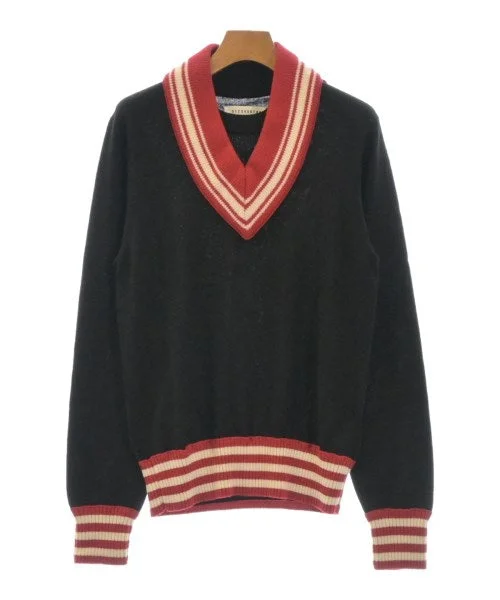 Maison Margiela Sweaters Solid Color Striped Floral Print