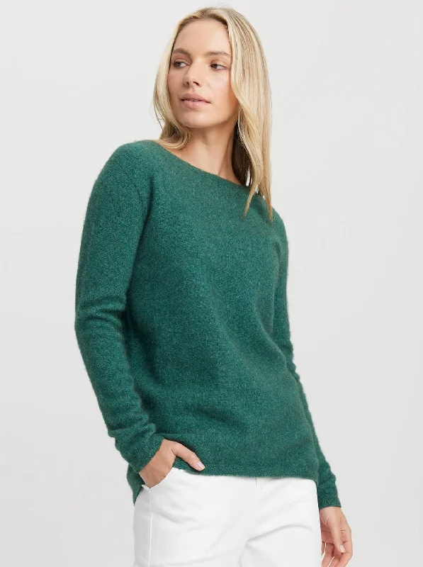 Essence Sweater in Fern Hooded Caped Shawl Collar