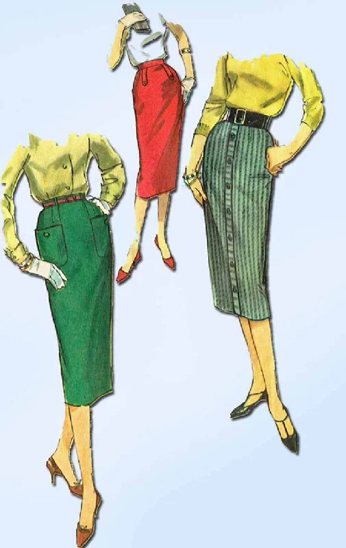 1950s Vintage Simplicity Sewing Pattern 2613 Simple Uncut Misses Skirt Size 28 W summer skirt style 1950s Vintage Simplicity Sewing Pattern 2613 Simple Uncut Misses Skirt Size 28 W summer skirt style