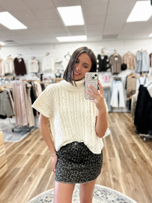 Charcoal Leopard Skirt summer skirt style