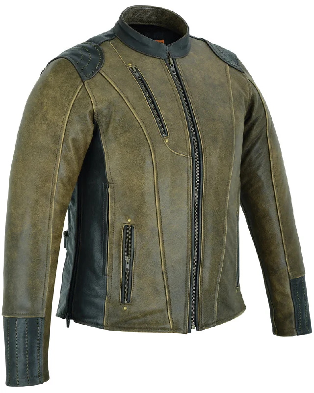 DS Women's Dressed to the Nine Jacket Denim Fabric Leather Fabric Suede Fabric
