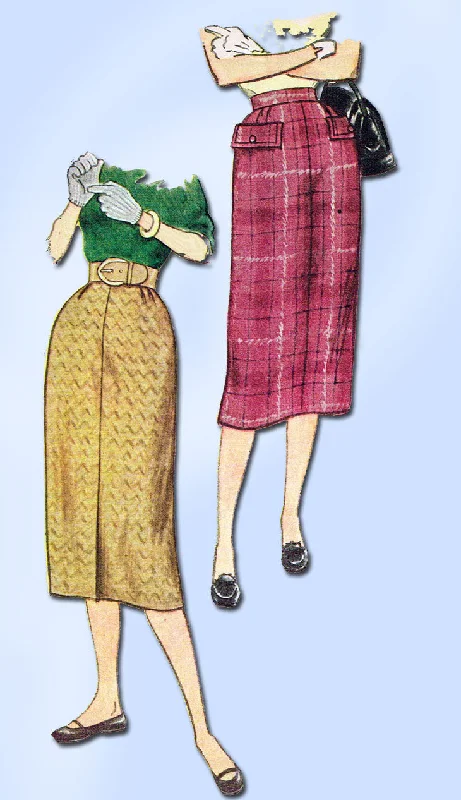 1950s Vintage Simplicity Sewing Pattern 4415 Uncut Easy to Make Day Skirt 25W ribbed skirt waist 1950s Vintage Simplicity Sewing Pattern 4415 Uncut Easy to Make Day Skirt 25W ribbed skirt waist