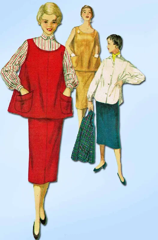1950s Vintage Simplicity Sewing Pattern 4847 FF Misses Maternity Skirt & Top 32B corduroy skirt durable 1950s Vintage Simplicity Sewing Pattern 4847 FF Misses Maternity Skirt & Top 32B corduroy skirt durable