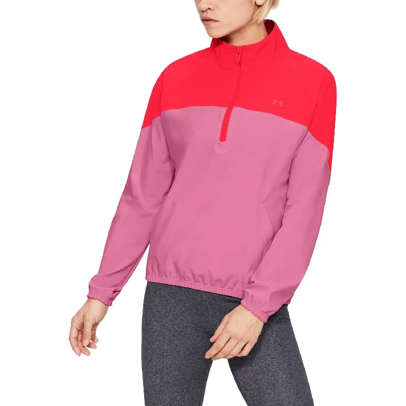 Under Armour Women's Athletic Storm Half-Zip Woven Jacket, Pink, XS Herringbone Jacket Checkered Jacket Solid Jacket Under Armour Women's Athletic Storm Half-Zip Woven Jacket, Pink, XS Herringbone Jacket Checkered Jacket Solid Jacket