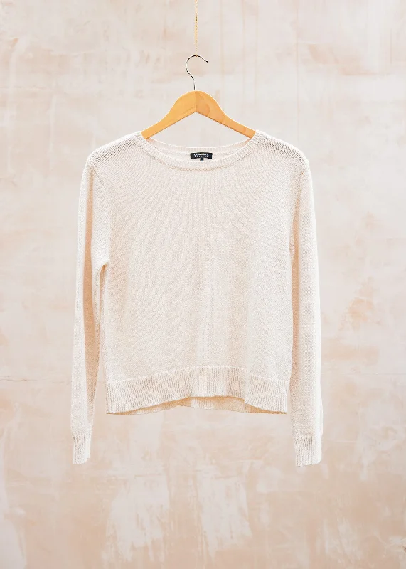Deep Crew Neck Sweater in Calico Polka Dot Checkered Tartan