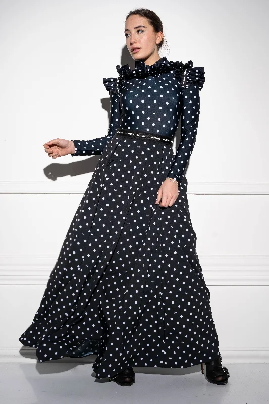 Record Dotty skirt wrap skirt elegant