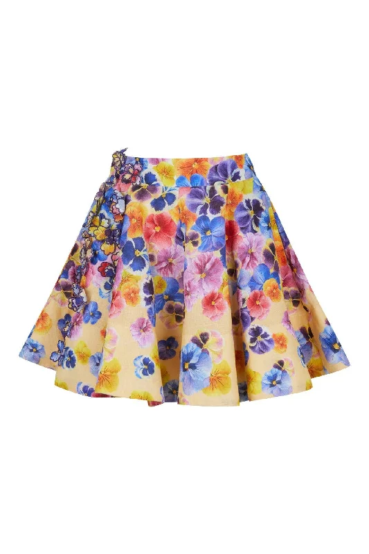 Viola Skirt silk skirt smooth