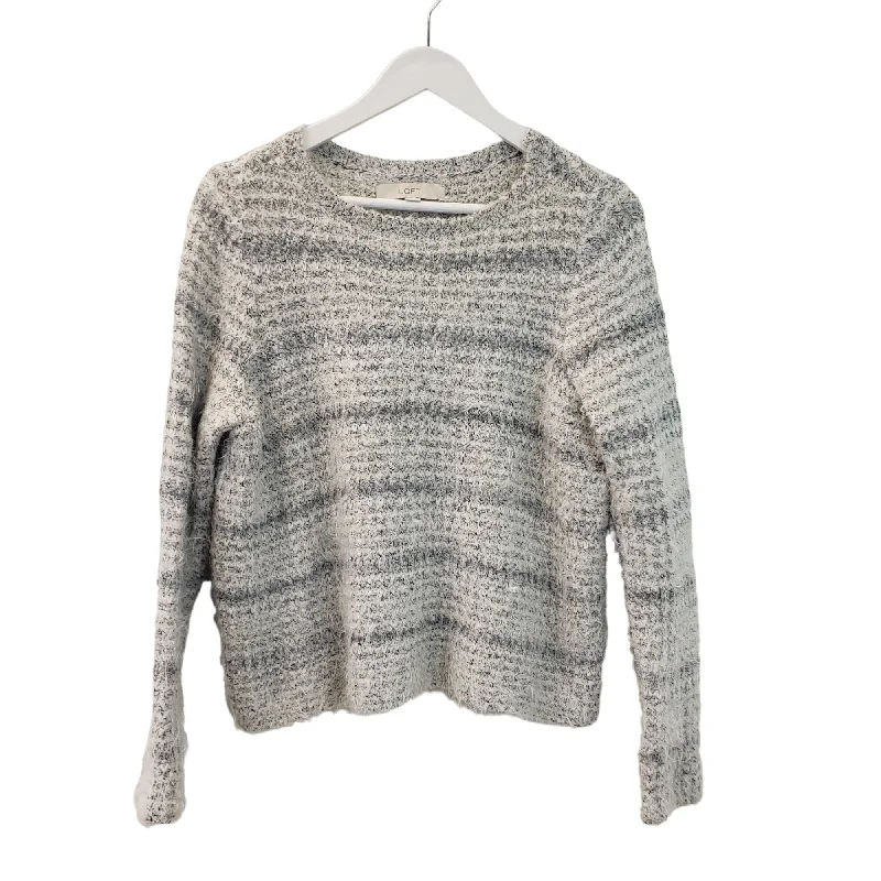 Loft Wool Blend Slightly Cropped Striped Eyelash Sweater Size Medium Fitted Loose Oversized Loft Wool Blend Slightly Cropped Striped Eyelash Sweater Size Medium Fitted Loose Oversized