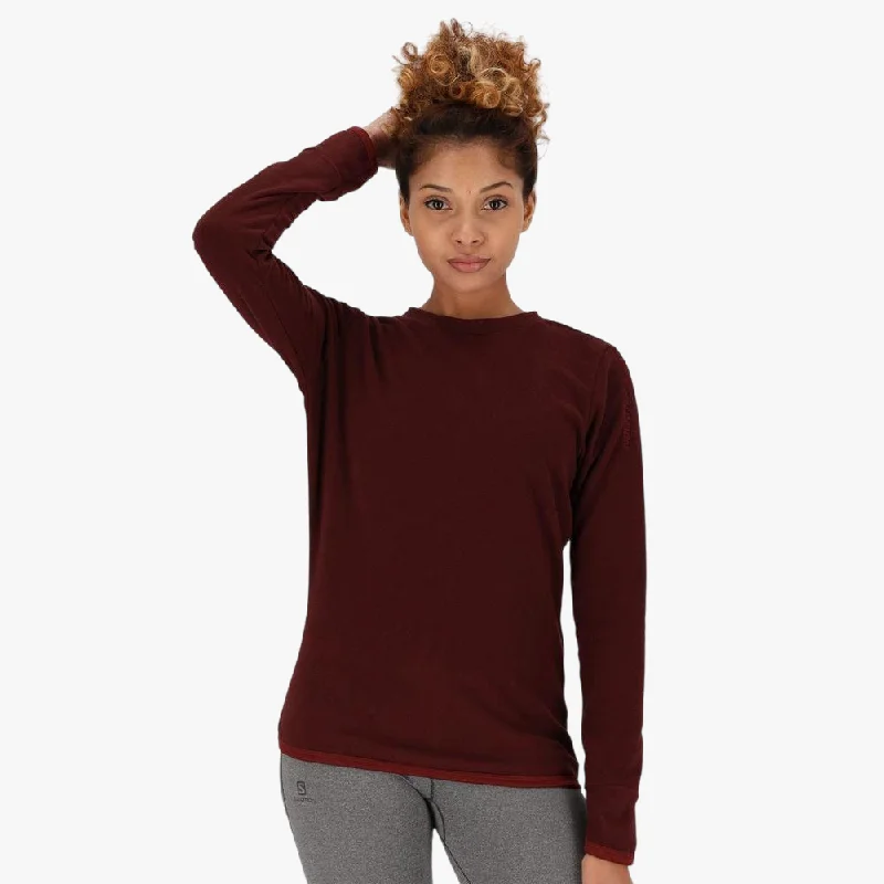 Salomon Womens Kabru Sweater Cherry Glossy Satin Silk