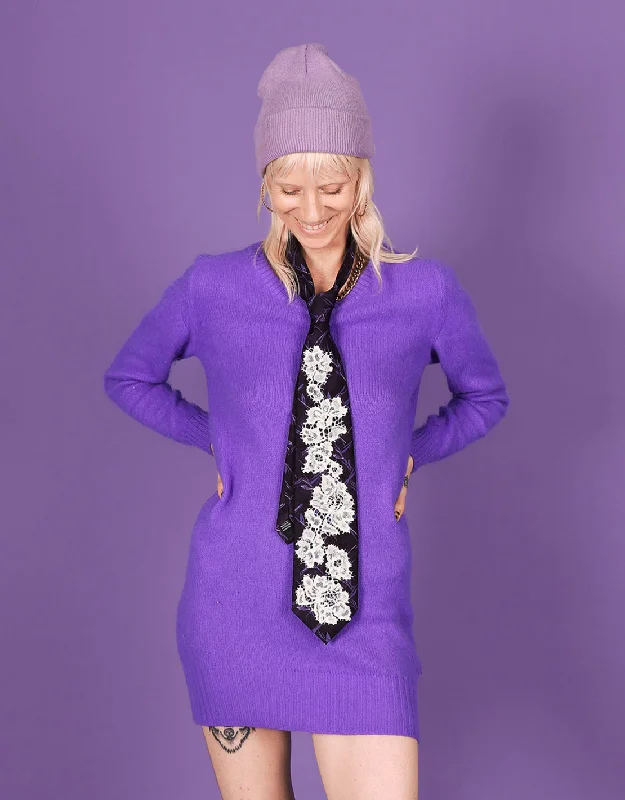 Vintage D&G sweater dress Chenille Brocade Lace
