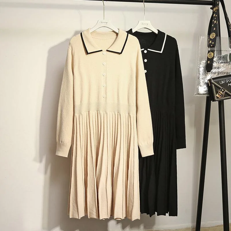 Plus fat long sweater dress Silk Blend Satin Velvet