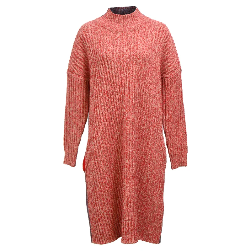 Jil Sander Knitted Sweater Midi Dress in Multicolor Wool Fleece Fabric Down Fabric Feather Fabric Jil Sander Knitted Sweater Midi Dress in Multicolor Wool Fleece Fabric Down Fabric Feather Fabric