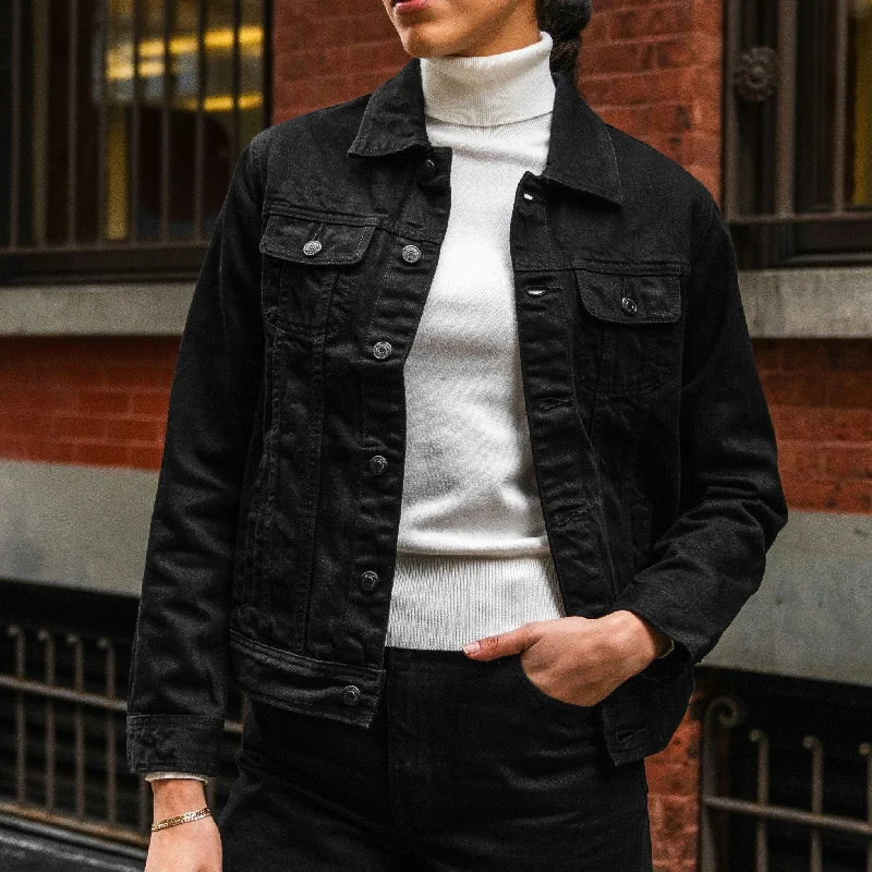 Denim Trucker Jacket | Black Appliqued Jacket Beaded Jacket Sequined Jacket