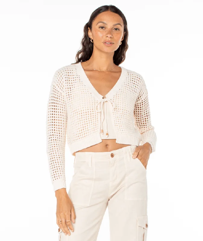 Roxy Womens Sweater Ivy Long Sweater Short Sweater Cropped Sweater