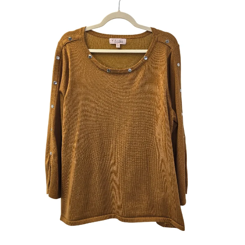 Philosophy Woman Rivet Embellished Crewneck Sweater Size 2XL Lace Blend Ribbed Blend Corduroy Blend Philosophy Woman Rivet Embellished Crewneck Sweater Size 2XL Lace Blend Ribbed Blend Corduroy Blend