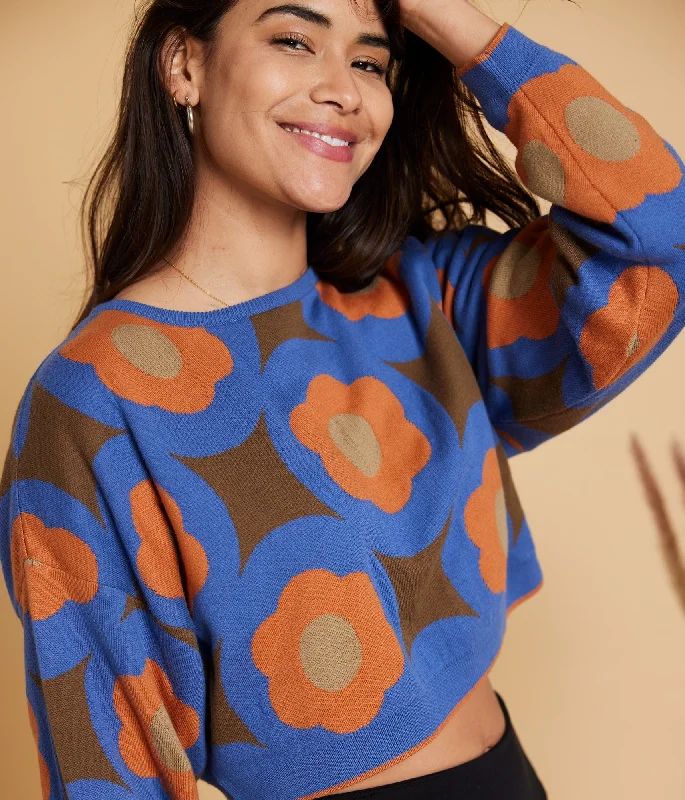 Ingrid Sweater - Pumpkin Spice Ribbed Striped Patterned