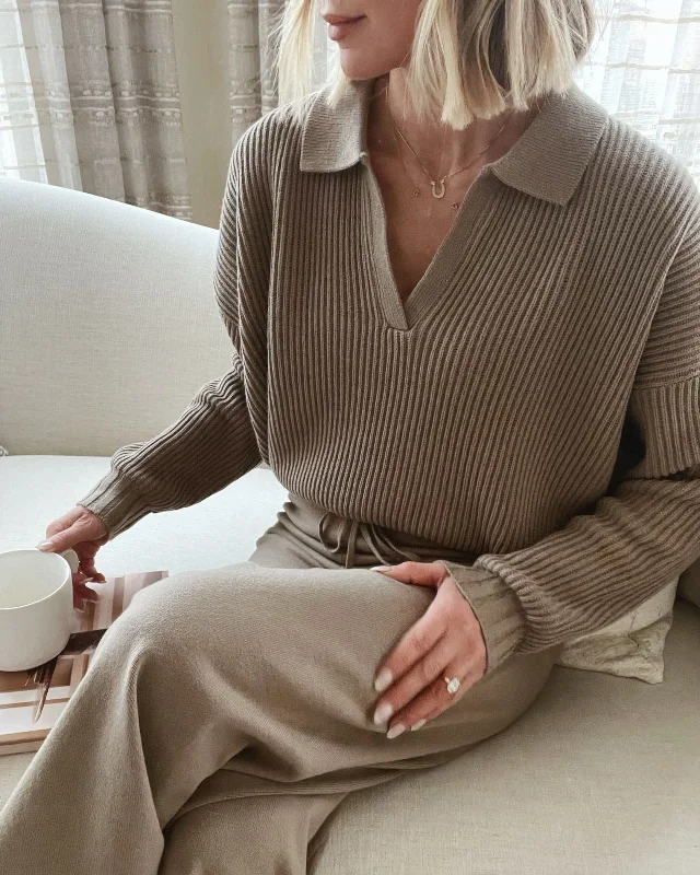 Splendid x @Cellajaneblog Polo Sweater Oversized Loose Flowy