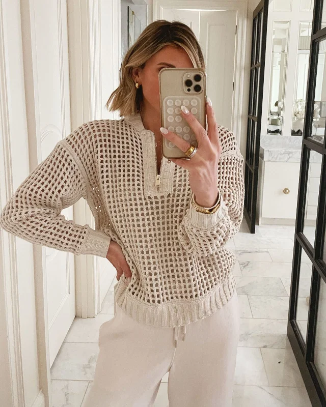 Splendid x @Cellajaneblog Quarter Zip Sweater Velvet Chenille Corduroy