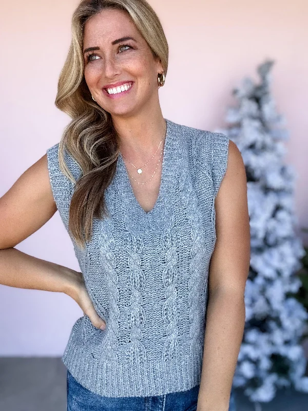 Silver Lining Sweater Vest- FINAL SALE Wool Sweater Cotton Sweater Cashmere Sweater